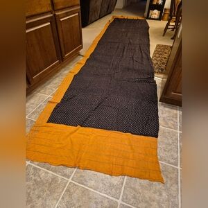 Dupatta Womens Scarf Shawl, Black And Gold With Dots